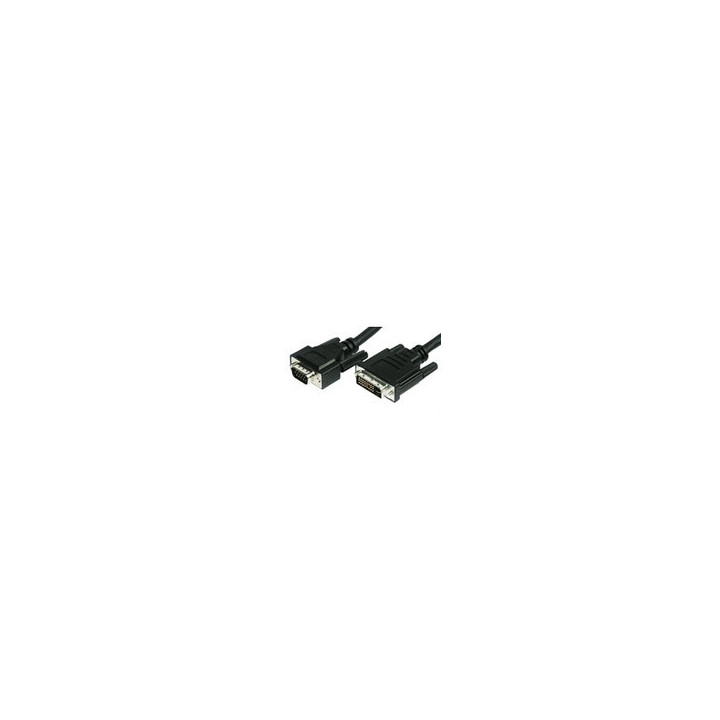 Microconnect VGA/DVI-I 5m VGA (D-Sub) Noir