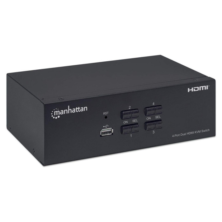 Manhattan 153539 commutateur écran, clavier et souris Noir