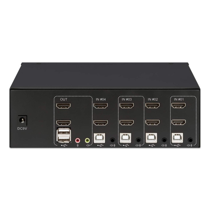Manhattan 153539 commutateur écran, clavier et souris Noir