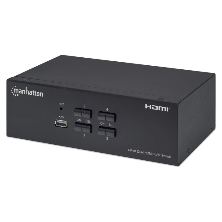 Manhattan 153539 commutateur écran, clavier et souris Noir