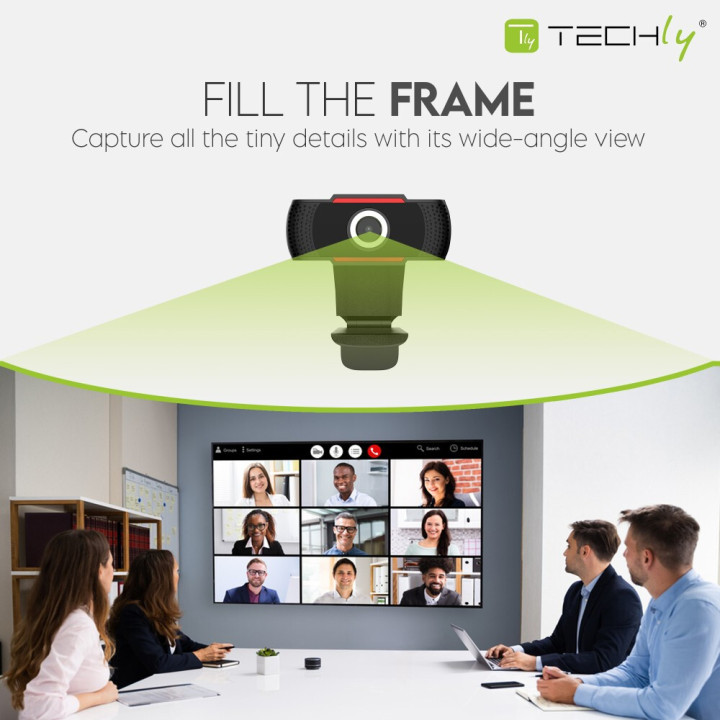 Techly I- -60T webcam 1920 x 1080 pixels USB 2.0 Noir
