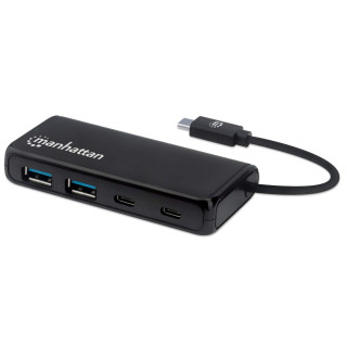Manhattan 164894 hub & concentrateur USB 3.2 Gen 1 (3.1 Gen 1) Type-C 5000 Mbit/s Noir