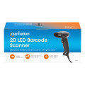 Manhattan Scanner de codes-barres CCD filaire, USB, largeur de lecture 60 mm, câble 152 cm, luminosité ambiante max. 5 000 lu
