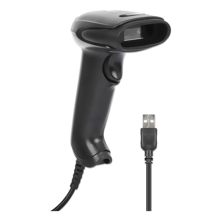 Manhattan Scanner de codes-barres CCD filaire, USB, largeur de lecture 60 mm, câble 152 cm, luminosité ambiante max. 5 000 lu