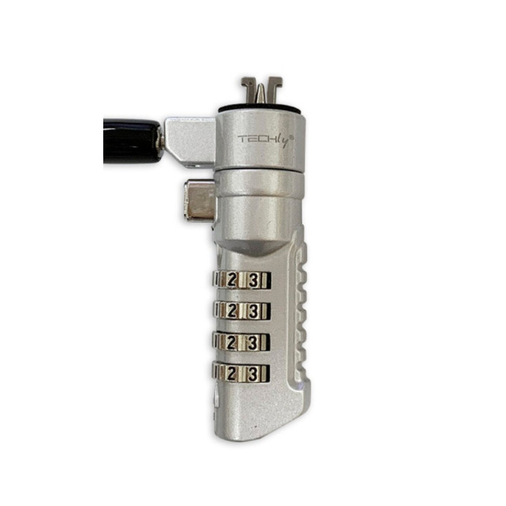 Techly IQ-LOK-16-K câble antivol Argent 1,8 m