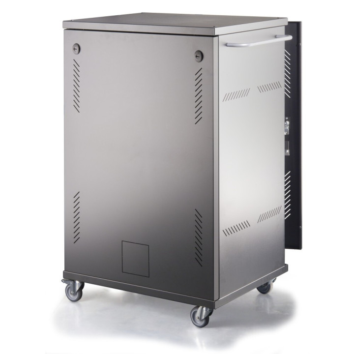 Techly I-CABINET-36D12ATY chariot et rangement roulant Module de charge et de gestion Noir