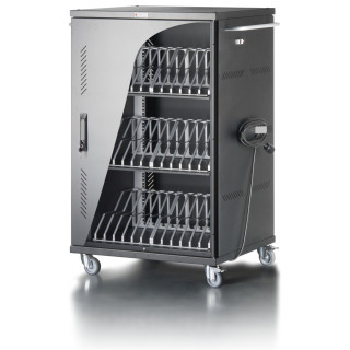 Techly I-CABINET-36D12ATY chariot et rangement roulant Module de charge et de gestion Noir