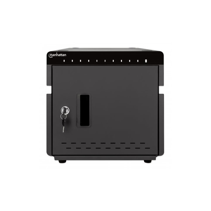 Manhattan Armoire de charge USB-C de bureau 10 appareils (iPad jusqu’à 11"), pour tablettes et smartphones, compartiments 26
