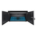 Manhattan Armoire de charge USB-C de bureau 20 appareils (iPad jusqu’à 11"), pour tablettes et smartphones, compartiments 26