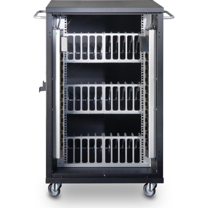 Techly I-CABINET-36D12ATYV chariot et rangement roulant Module de charge et de gestion Noir