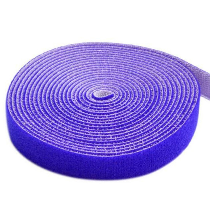 Techly ISWT-ROLL-1025 serre-câbles Velcro Bleu