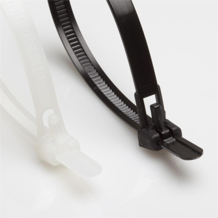 Techly ISWT-876300 serre-câbles Nylon Blanc 100 pièce(s)