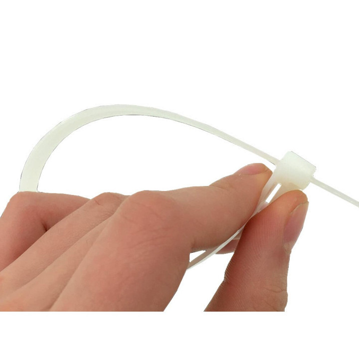 Techly ISWT-876300 serre-câbles Nylon Blanc 100 pièce(s)