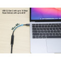 Manhattan Câble USB-C vers USB-C actif, 3 m, mâle à mâle, 10 Gbit/s (USB 3.2 Gen 2 / USB 3.1), 3 A (charge rapide), noir, g