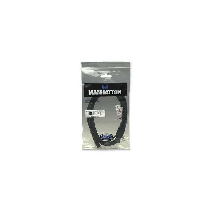 Manhattan 302340 câble USB USB 2.0 3 m USB A Mini-USB B 0,48 Gbit/s Noir