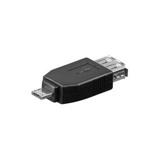 Goobay USB 2.0 A/Micro-A USB 2.0 A FM USB 2.0 Micro-A M Noir