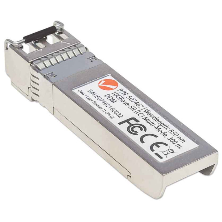 Intellinet Module émetteur-récepteur de réseau SFP+ fibre 10 Gigabit, 10GBase-SR (LC) multimode, 300 m, 850 nm, conforme MSA
