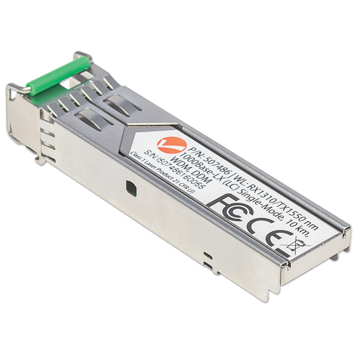 Intellinet Module émetteur-récepteur de réseau SFP WDM bidirectionnel Gigabit, 1000Base-LX (LC) monomode, 10 km, RX 1310 nm 