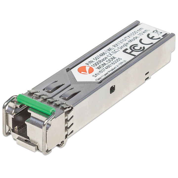 Intellinet Module émetteur-récepteur de réseau SFP WDM bidirectionnel Gigabit, 1000Base-LX (LC) monomode, 10 km, RX 1310 nm 