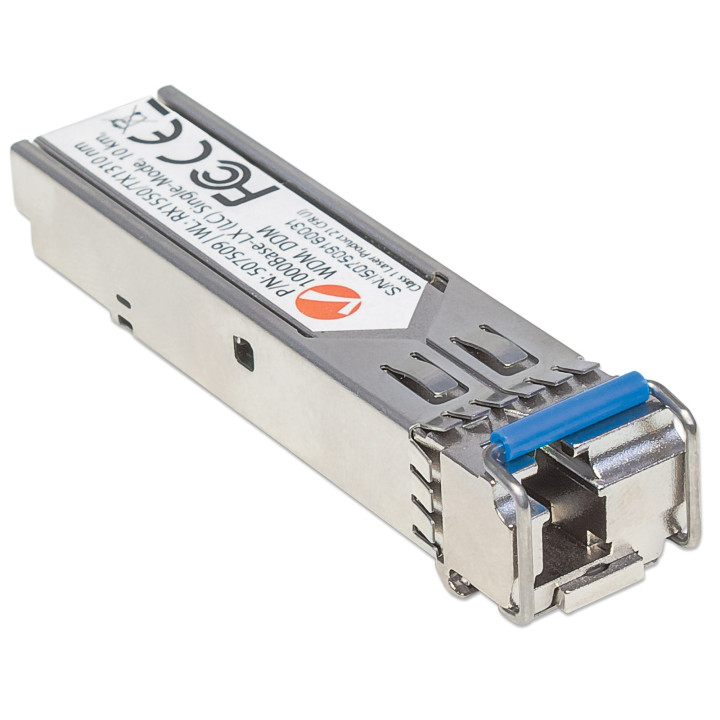 Intellinet Module émetteur-récepteur de réseau SFP WDM bidirectionnel Gigabit, 1000Base-LX (LC) monomode, 10 km, RX 1550 nm 