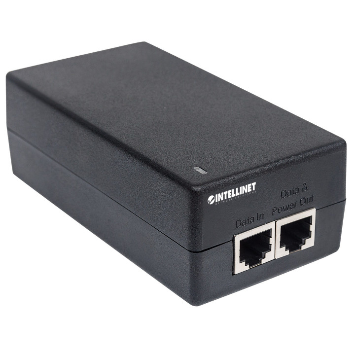 Intellinet Injecteur Ultra PoE+ Gigabit, 1 port 60 W, conforme IEEE 802.3bt et 802.3at/af, boîtier plastique, Alimentation par