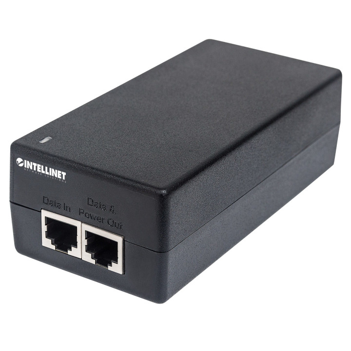 Intellinet Injecteur Ultra PoE+ Gigabit, 1 port 60 W, conforme IEEE 802.3bt et 802.3at/af, boîtier plastique, Alimentation par