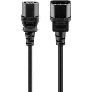 Goobay 95125 câble électrique Noir 1 m IEC C14 IEC C13