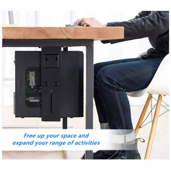 Techly ICA-CS 66 support pour unité centrale Support de CPU sous le bureau Noir