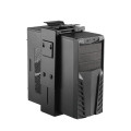 Techly ICA-CS 66 support pour unité centrale Support de CPU sous le bureau Noir
