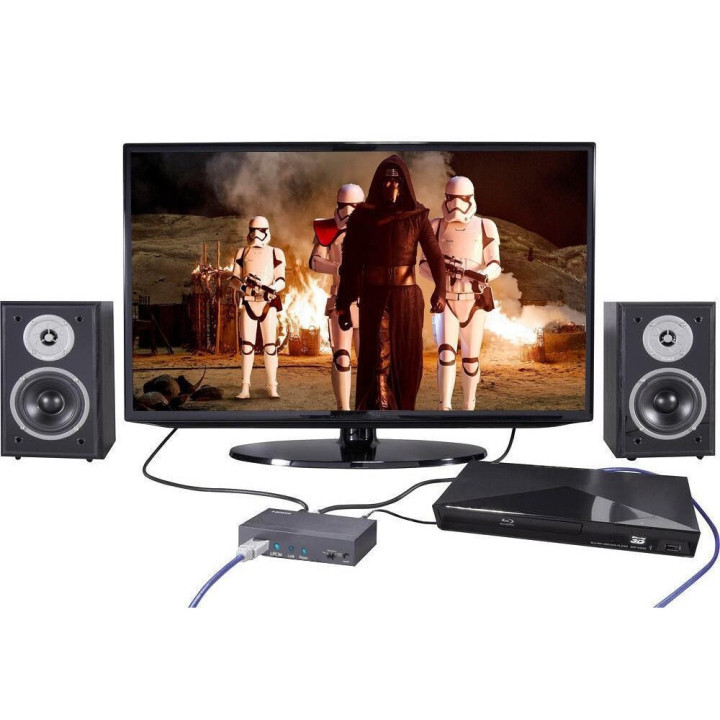 Techly IDATA HDMI-EA4K convertisseur audio Noir