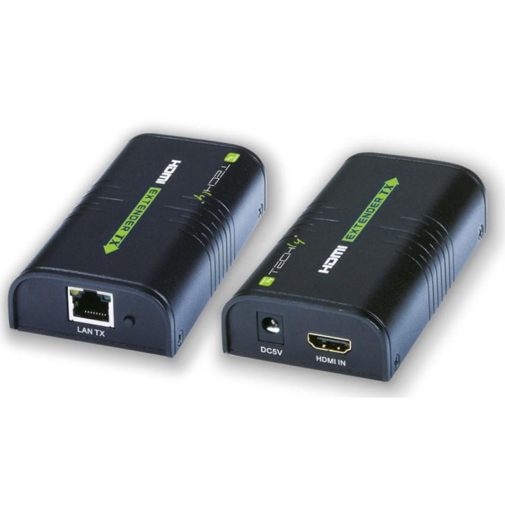 Techly IDATA EXTIP-373 extension audio/video Émetteur et récepteur AV Noir