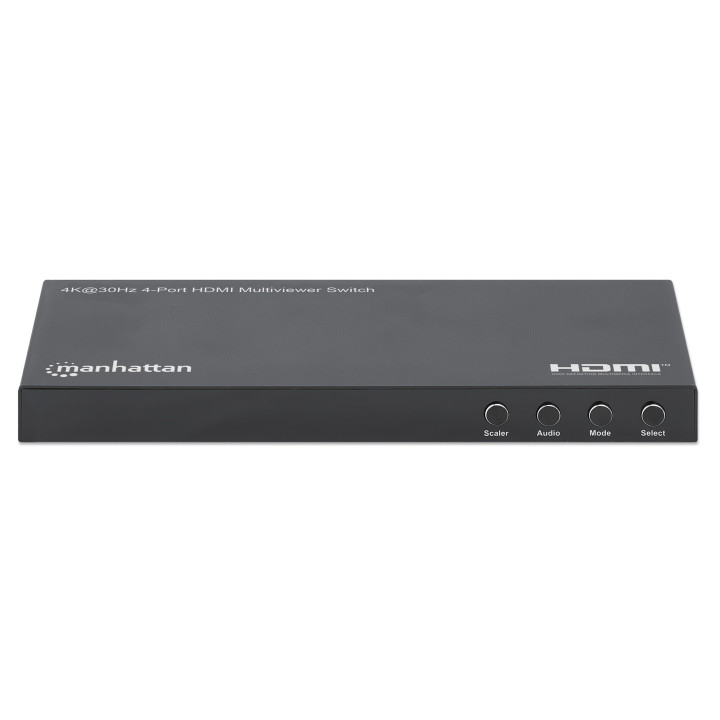 Manhattan Multiviewer/switch HDMI 4K 4 ports, 4 entrées vers 1 écran, 4K@30 Hz, modes PiP et double/quadruple affichage, bout