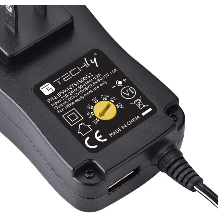 Techly IPW-NTS1500G2 adaptateur de puissance & onduleur Intérieure 18 W Noir