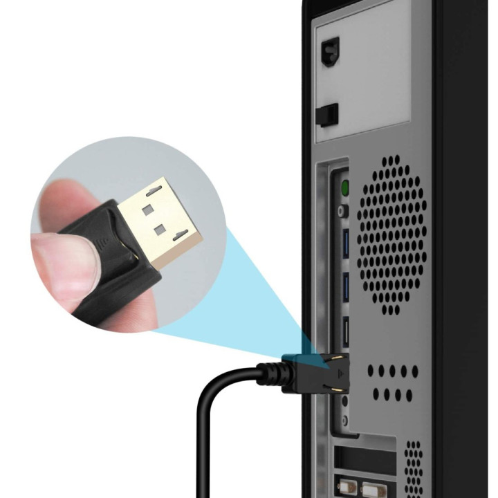 Techly ICOC DSP-H12-010 câble vidéo et adaptateur 1 m DisplayPort HDMI Noir