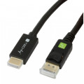 Techly ICOC DSP-H12-030 câble vidéo et adaptateur 3 m DisplayPort HDMI Noir