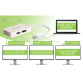 Techly IADAP DP-COMBOF3 câble vidéo et adaptateur DisplayPort DisplayPort + DVI + HDMI Blanc