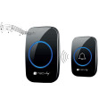 Techly I-BELL-RING04T Bouton poussoir de sonnette de porte Noir Sans fil