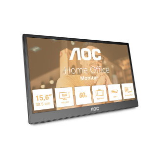 AOC 16T3EA téléviseur et moniteur portables Noir 39,6 cm (15.6") 1920 x 1080 pixels