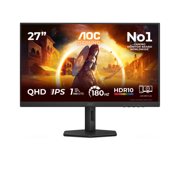 AOC G4 Q27G4XFAD écran plat de PC 68,6 cm (27") 2560 x 1440 pixels Noir, Gris