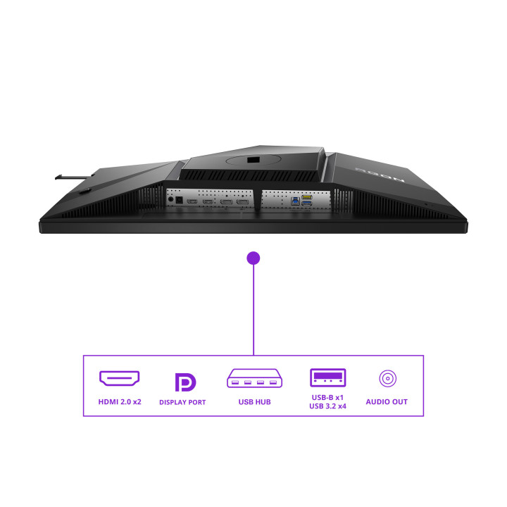 AOC AG276FK/69 écran plat de PC 68,6 cm (27") 1920 x 1080 pixels Noir, Gris