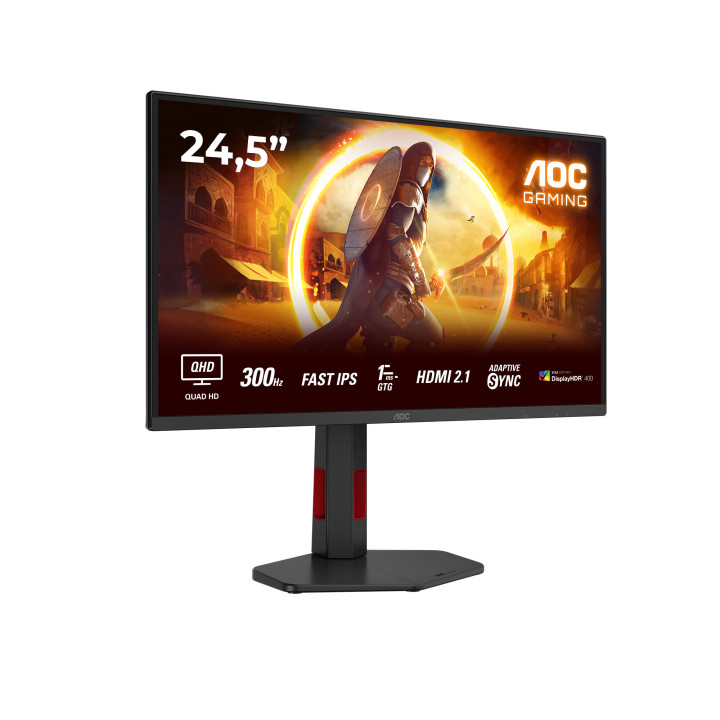 AOC G4 Q25G4SR écran plat de PC 62,2 cm (24.5") 2560 x 1440 pixels Quad HD LED Noir, Rouge