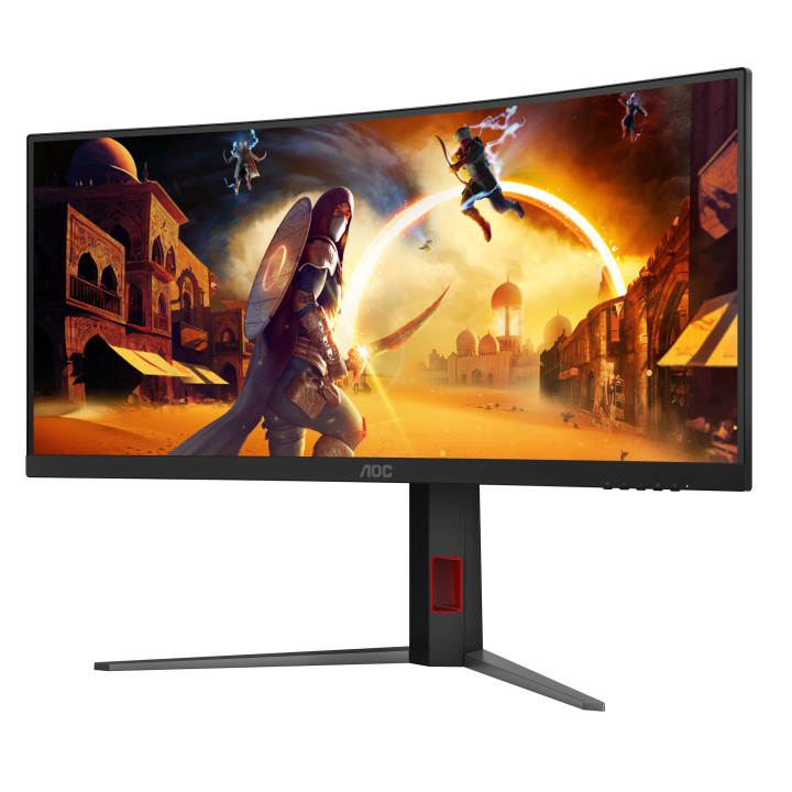 AOC G4 CU34G4/69 écran plat de PC 86,4 cm (34") 3440 x 1440 pixels Noir, Rouge