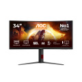 AOC G4 CU34G4/69 écran plat de PC 86,4 cm (34") 3440 x 1440 pixels Noir, Rouge