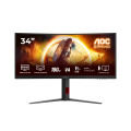 AOC G4 CU34G4/69 écran plat de PC 86,4 cm (34") 3440 x 1440 pixels Noir, Rouge