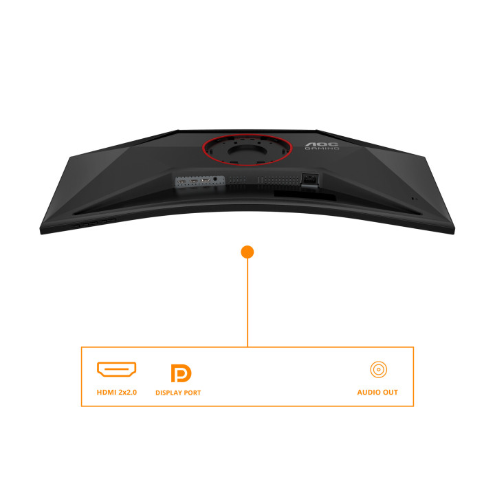 AOC G4 CU34G4/69 écran plat de PC 86,4 cm (34") 3440 x 1440 pixels Noir, Rouge