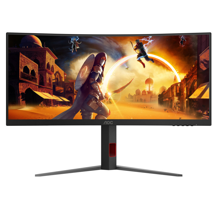 AOC G4 CU34G4/69 écran plat de PC 86,4 cm (34") 3440 x 1440 pixels Noir, Rouge