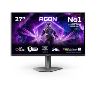 AOC G2 AG276UZD écran plat de PC 67,3 cm (26.5") 3840 x 2160 pixels 4K Ultra HD OLED Noir