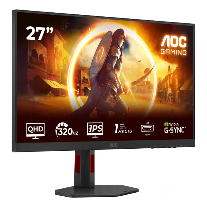 AOC G4 Q27G4SRU écran plat de PC 68,6 cm (27") 2560 x 1440 pixels Quad HD LED Noir, Rouge