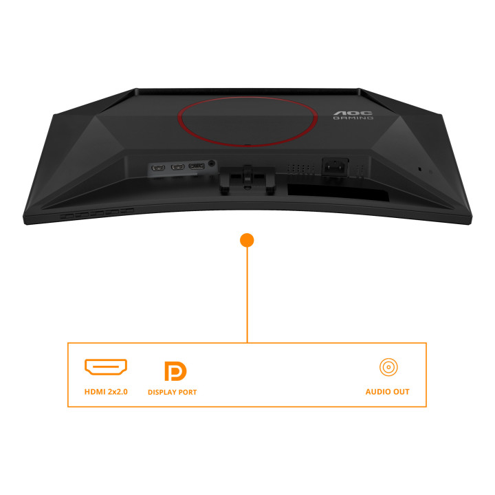 AOC G4 C24G42E écran plat de PC 59,9 cm (23.6") 1920 x 1080 pixels Full HD LED Noir, Rouge