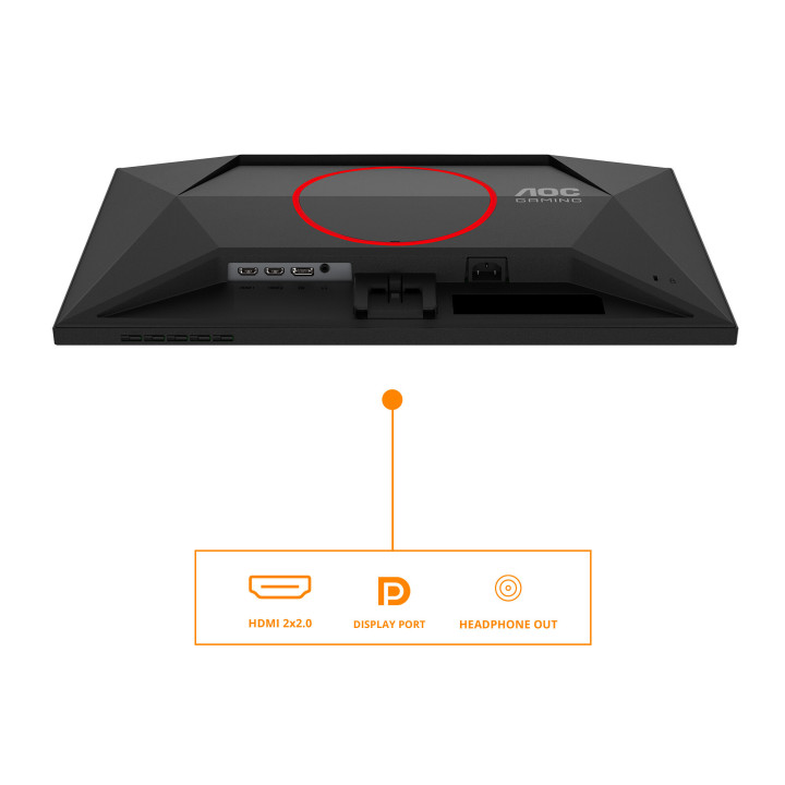 AOC G4 24G4HREAD écran plat de PC 60,5 cm (23.8") 1920 x 1080 pixels Noir, Rouge